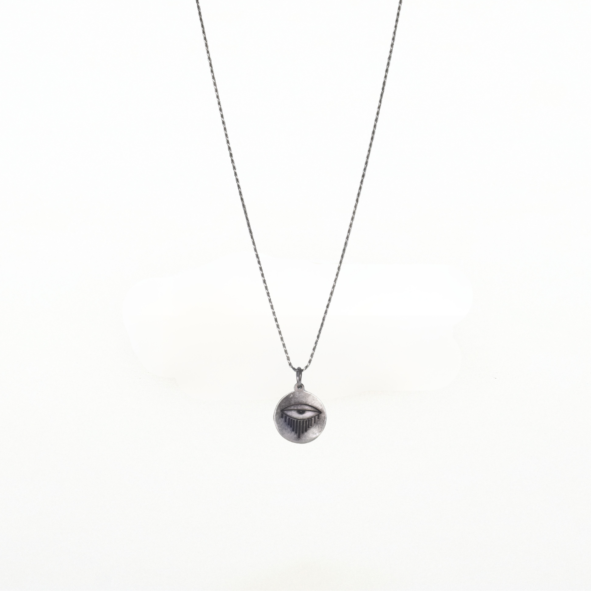 White Night Eye Necklace