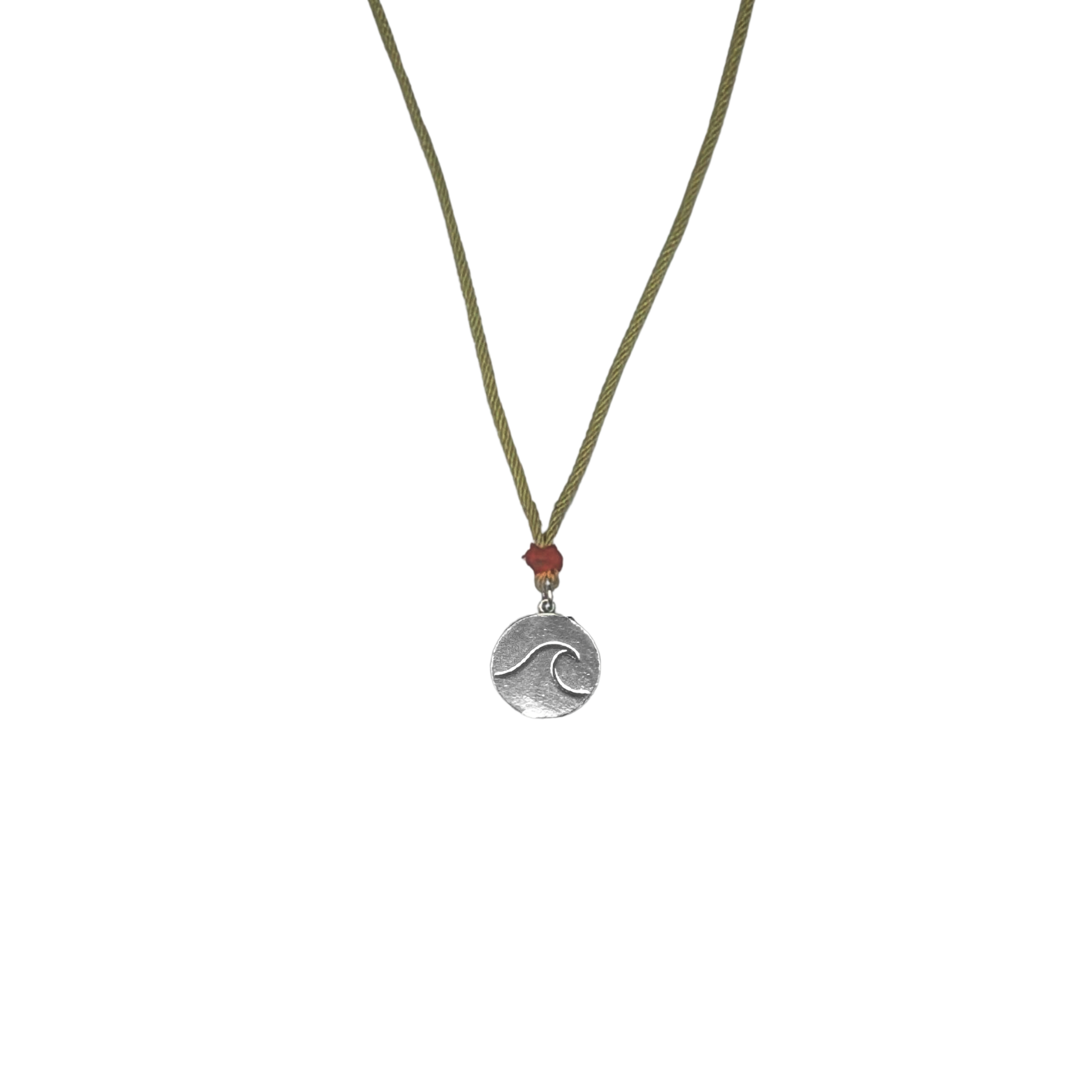 Wave Spirit Necklace ( Olive)